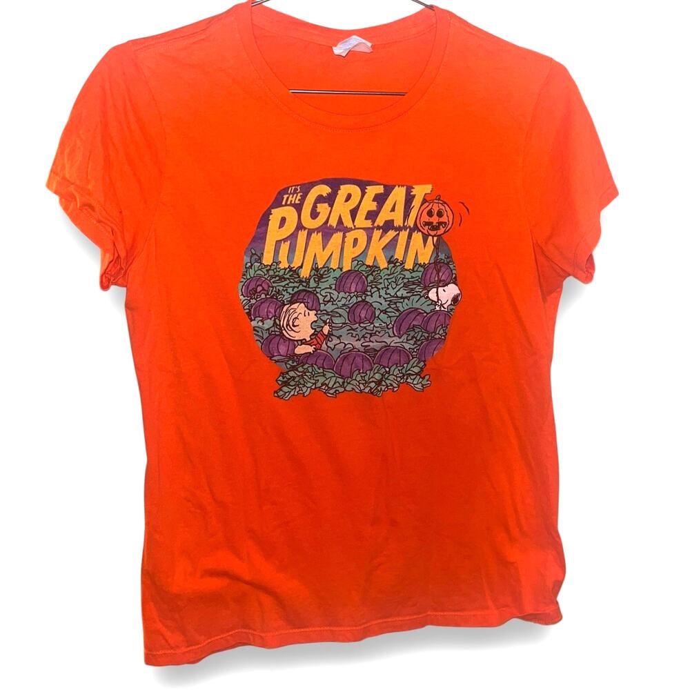 "The Great Pumpkin" Peanuts | Charlie Brown | Orange graphic tee | Sz Small Jr